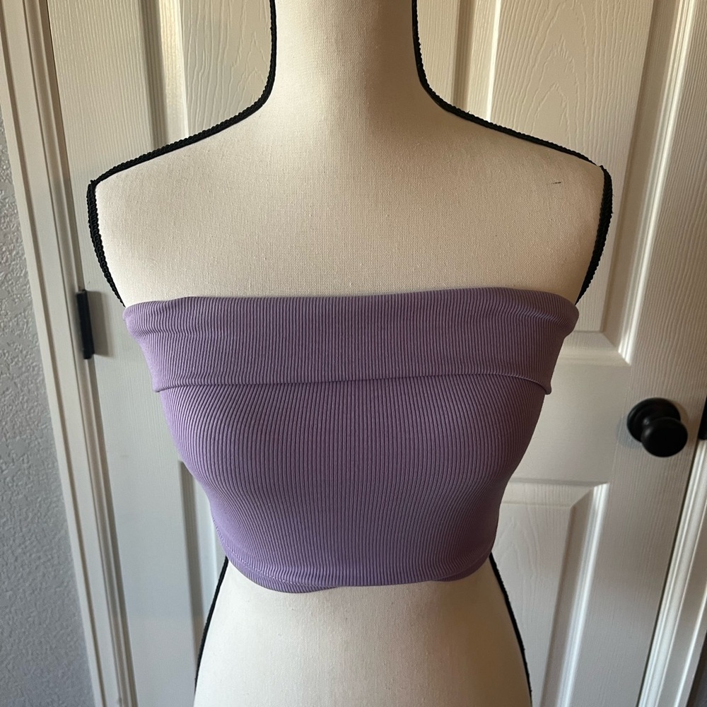 SHEIN Purple Fitted Crop Top